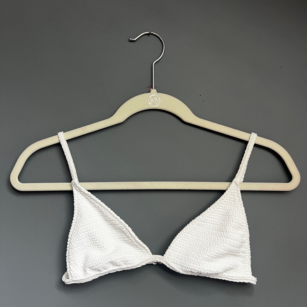 PacSun White Textured Triangle Bikini